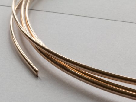 14/20 Yellow Gold-Filled Half-Round Wire (Soft)