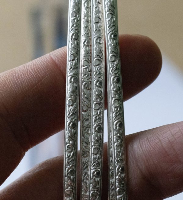 925 Sterling Silver Pattern 1/2 Round Wire (3.55 x 1.52mm)