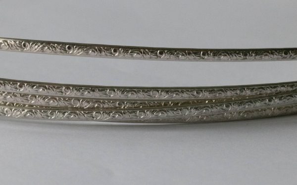 925 Sterling Silver Pattern 1/2 Round Wire (3.55 x 1.52mm) - Image 2