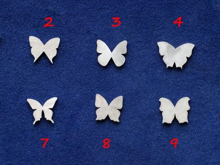 925 Sterling Silver Small Butterflies Solderable Accent Size 5mm (set of 10 pc)