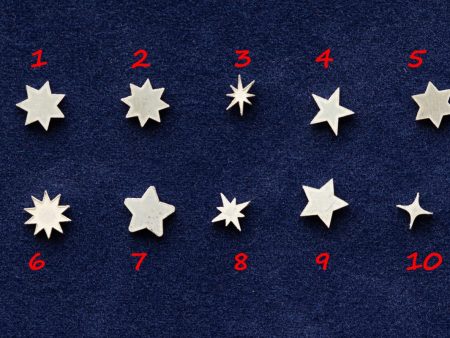 925 Sterling Silver Stars Solderable Accent Size 5mm (set of 10pc)