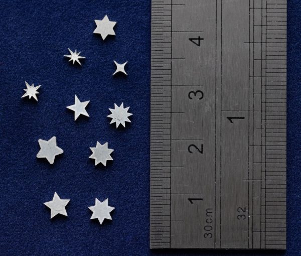 925 Sterling Silver Stars Solderable Accent Size 5mm (set of 10pc) - Image 2