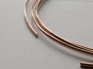 14/20 Rose Gold-Filled Half-Round Wire (Half Hard)