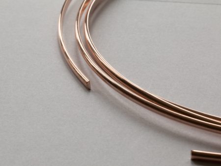 14/20 Rose Gold-Filled Half-Round Wire (Half Hard)