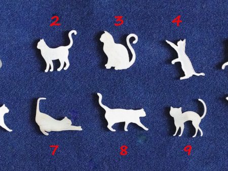 925 Sterling Silver Cats Accent (set of 10pc)