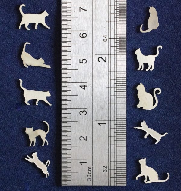 925 Sterling Silver Cats Accent (set of 10pc) - Image 2