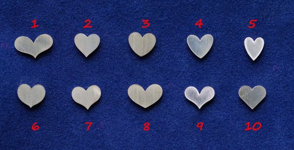 925 Sterling Silver Hearts Solderable Accent Size 6mm (set of 10pc)