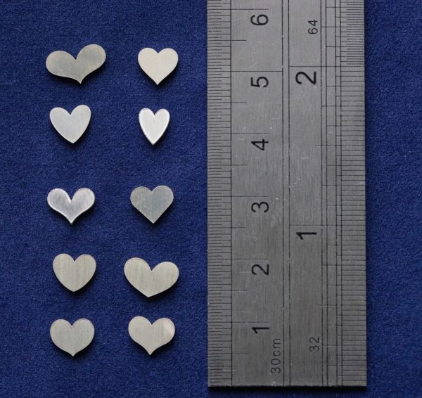 925 Sterling Silver Hearts Solderable Accent Size 6mm (set of 10pc) - Image 2