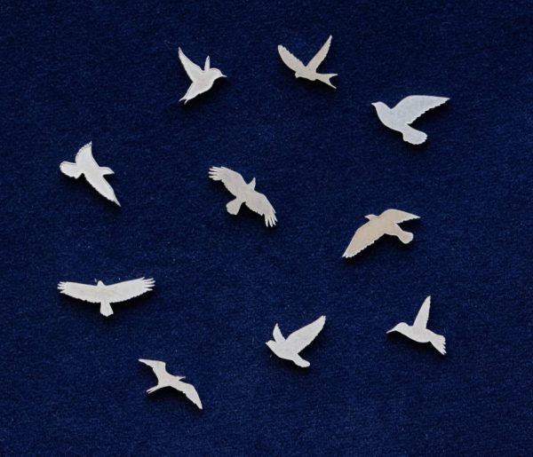 925 Sterling Silver Birds Solderable Accent (set of 10pc) - Image 2