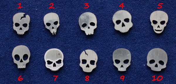 925 Sterling Silver Skulls Accent (set of 10pc)