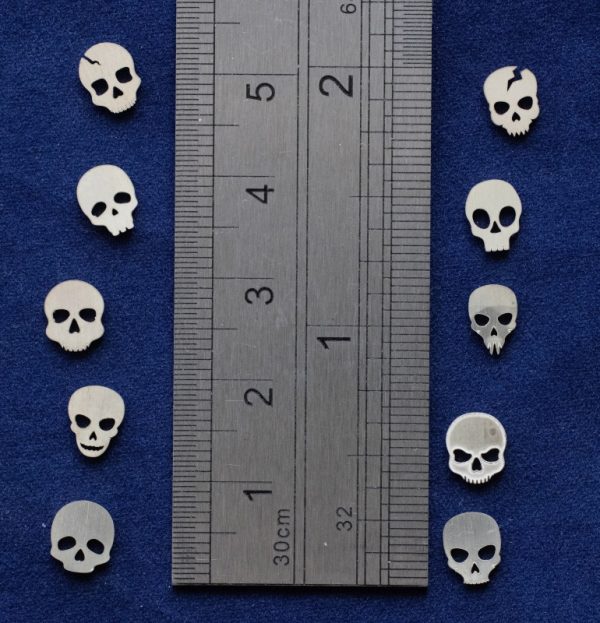 925 Sterling Silver Skulls Accent (set of 10pc) - Image 2