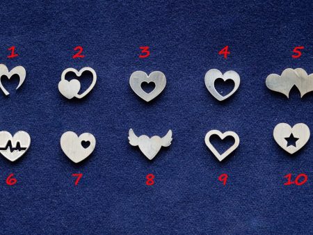 925 Sterling Silver Special Hearts Solderable Accent Size 6mm (set of 10pc)