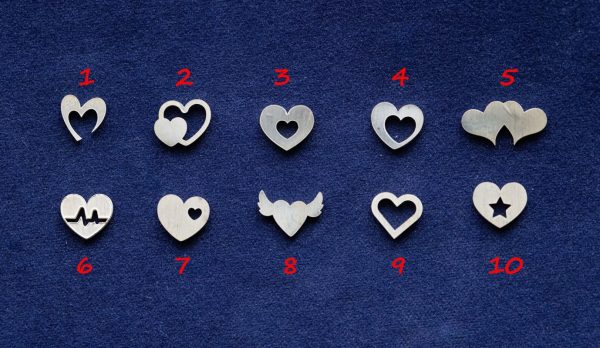 925 Sterling Silver Special Hearts Solderable Accent Size 6mm (set of 10pc)