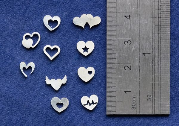 925 Sterling Silver Special Hearts Solderable Accent Size 6mm (set of 10pc) - Image 2