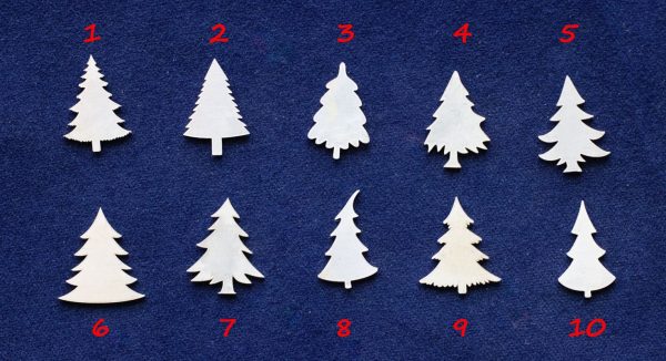 925 Sterling Silver Trees Solderable Accent (set of 10pc)