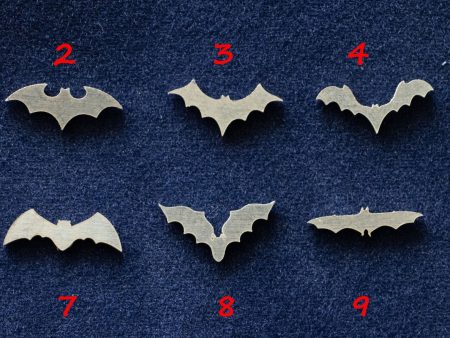 925 Sterling Silver Small Bats Solderable Accent (set of 10pc)