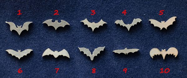 925 Sterling Silver Small Bats Solderable Accent (set of 10pc)