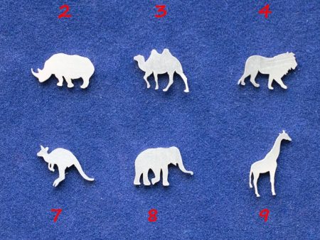 925 Sterling Silver Wild Animals Solderable Accent (set of 10pc)