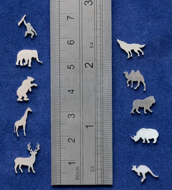 925 Sterling Silver Wild Animals Solderable Accent (set of 10pc) - Image 2