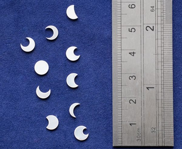 925 Sterling Silver Moons Solderable Accent Size 6mm (set of 10pc) - Image 2