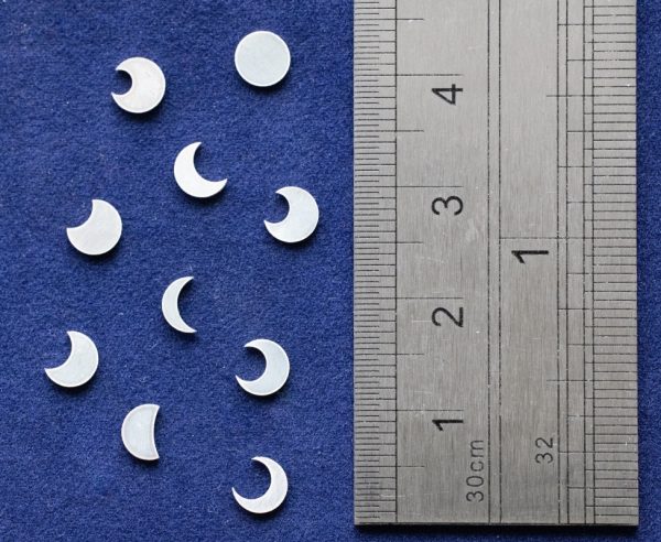 925 Sterling Silver Moons Solderable Accent Size 5mm (set of 10pc) - Image 2