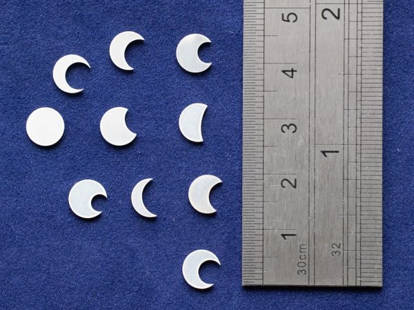 925 Sterling Silver Moons Solderable Accent Size 7mm (set of 10pc) - Image 2