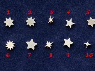 925 Sterling Silver Stars Solderable Accent Size 6mm (set of 10pc)