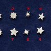 925 Sterling Silver Stars Solderable Accent Size 10mm (set of 10pc)