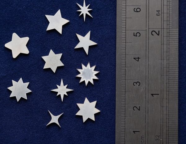 925 Sterling Silver Stars Solderable Accent Size 10mm (set of 10pc) - Image 2