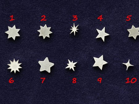 925 Sterling Silver Stars Solderable Accent Size 8mm (set of 10pc)