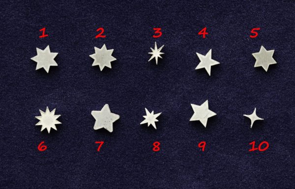 925 Sterling Silver Stars Solderable Accent Size 8mm (set of 10pc)