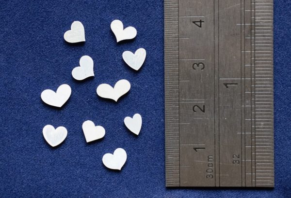 925 Sterling Silver Hearts Solderable Accent Size 5mm (set of 10pc) - Image 2