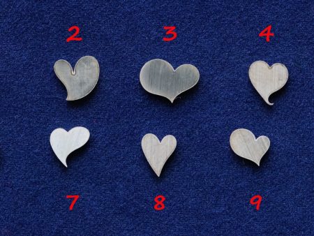 925 Sterling Silver Asymmetric Hearts Solderable Accent Size 6mm (set of 10pc)