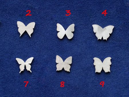 925 Sterling Silver Butterflies Solderable Accent Size 7mm (set of 10 pc)