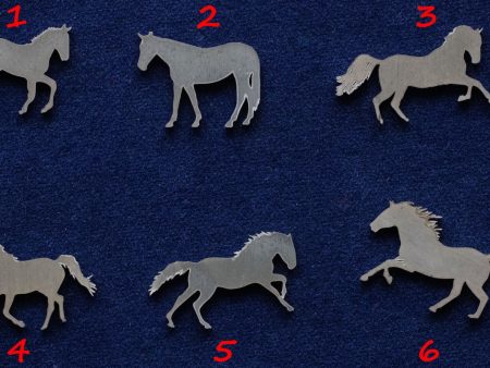 925 Sterling Silver Horses '2' Solderable Accent (set of 6pc)