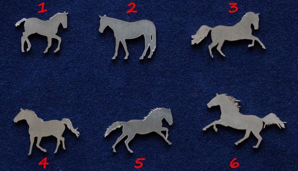 925 Sterling Silver Horses '2' Solderable Accent (set of 6pc)