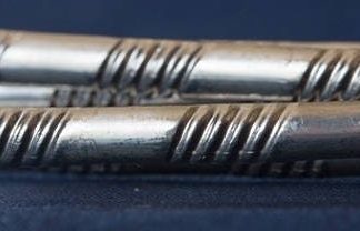 925 Sterling Silver Pattern 1/2 Round Wire 3.89 x 1.60mm