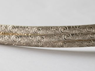 925 Sterling Silver Pattern 1/2 Round Wire 5.13mm x 1.78mm