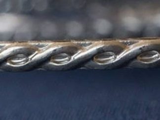 925 Sterling Silver Pattern 1/2 Round Wire (3.10 x 1.27mm)