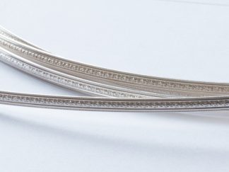 925 Sterling Silver Pattern 1/2 Round Wire (5.61 x 1.73mm)