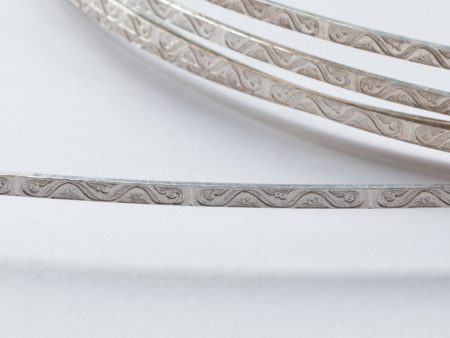 925 Sterling Silver Pattern Flat Wire 3.99 x 1.91mm