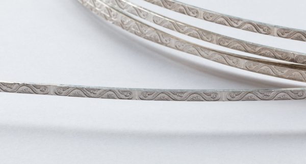 925 Sterling Silver Pattern Flat Wire 3.99 x 1.91mm