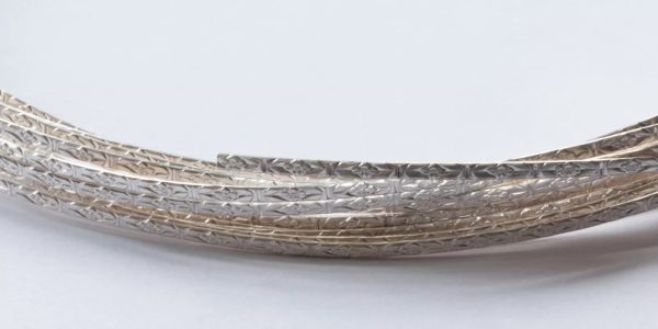 925 Sterling Silver Pattern 1/2 Round Wire (2.82mm x 0.76mm) - Image 3