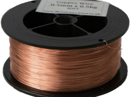 Unplated Copper Round Wire (Half Hard) 0.5kg Spool