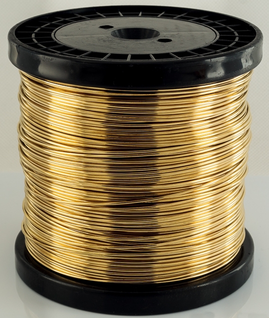 Unplated Brass Round Wire (Half Hard) 0.5kg Spool