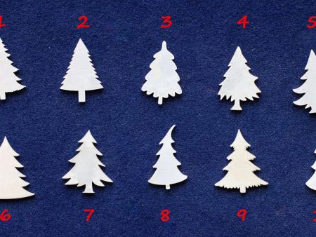 925 Sterling Silver Small Trees Solderable Accent (set of 10pc)