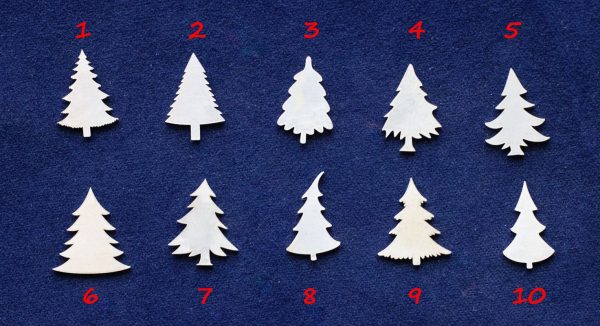 925 Sterling Silver Small Trees Solderable Accent (set of 10pc)