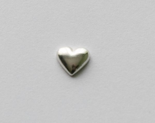 925 Sterling Silver Small Heart Solderable Component