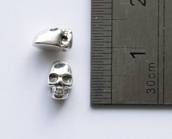 925 Sterling Silver Skull Component - Image 3