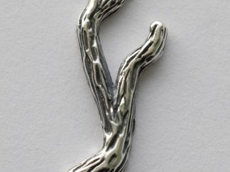 925 Sterling Silver Textured Branch Component